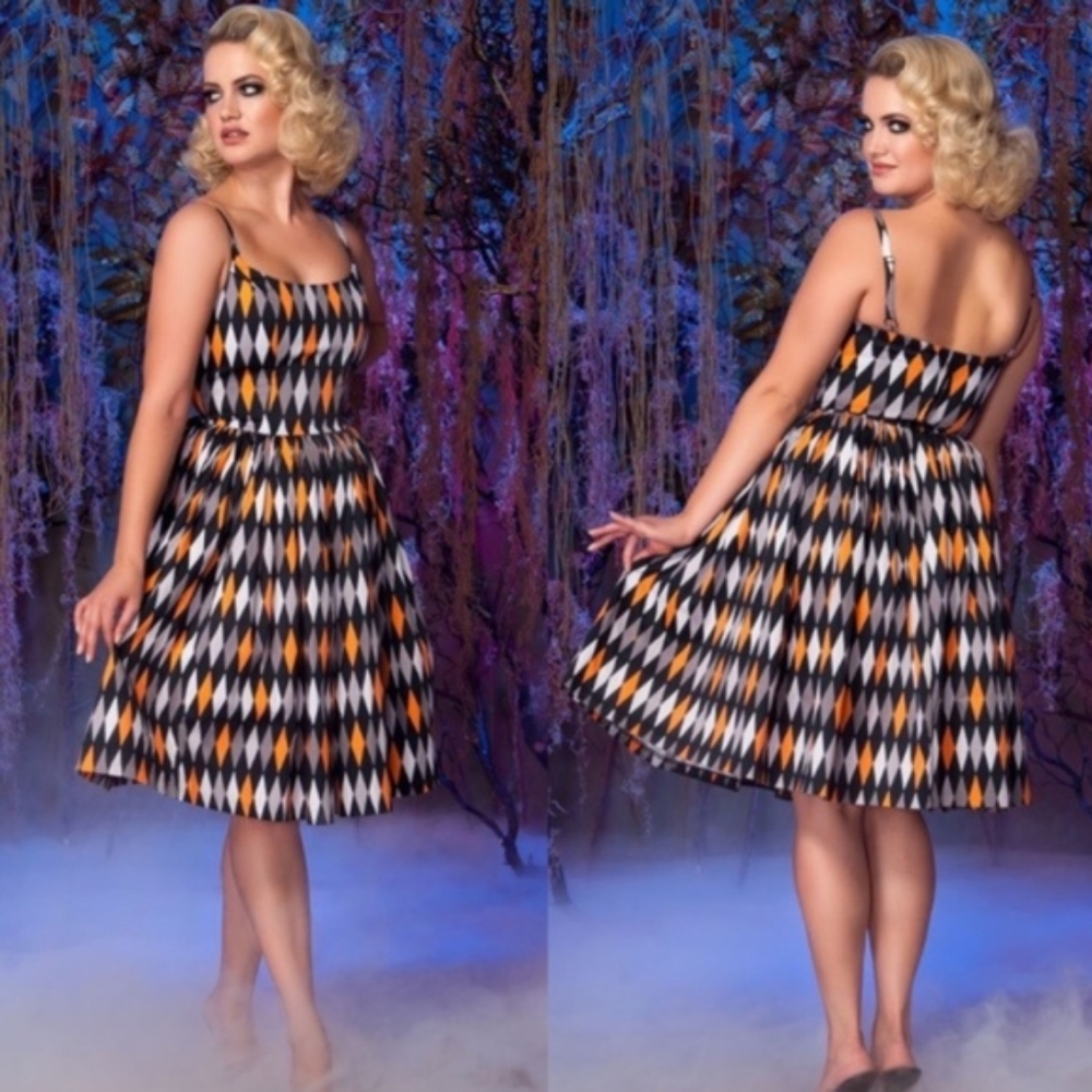 halloween Harlequin Pin Up Girl Clothing Jenny